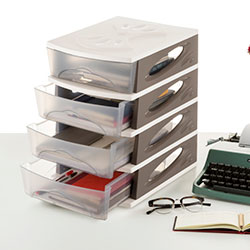 Фото Модульний комод Medya 4 висувні ящики Сіро-бежевий