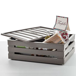 Фото Ящик для зберігання Tina Box з кришкою Сіро-бежевий