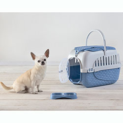 Фото Миска для корму пластикова подвійна Doppia Small 0,3 л Синій