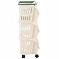 Фото Етажерка на коліщатах Tidy з 3 полицями Зелений