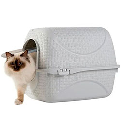 Фото Закритий туалет для котів Prive’ Світло-сірий