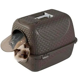 Фото Закритий туалет для котів Prive’ Сіро-бежевий