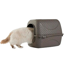 Фото Закритий туалет для котів Prive’ Сіро-бежевий