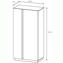 Фото Шафа для одягу Арко / Arco 2-дверна 2D/96