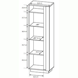 Фото Вітрина висока Арко / Arco 1-дверна 1D1W/60