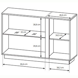 Фото Комод з вітриною Арко / Arco 3-дверний 3D2W/138