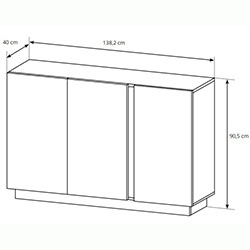 Фото Комод Арко / Arco 3-дверний 3D/138