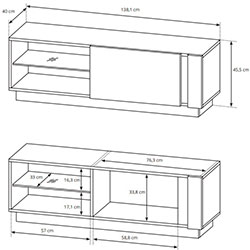 Фото Тумба під телевізор Арко / Arco 1-дверна 1D/138