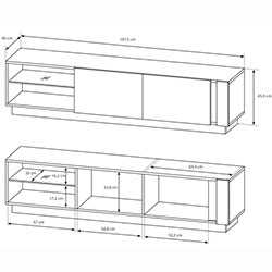 Фото Тумба під телевізор Арко / Arco 2-дверна 2D/187