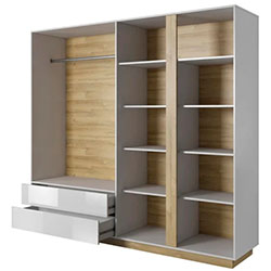 Фото Шафа для одягу Арко / Arco 4-дверна з дзеркалом 4D2S/220