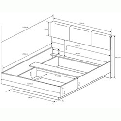 Фото Ліжко Арко / Arco 160x200 з м’яким узголів’ям двоспальне