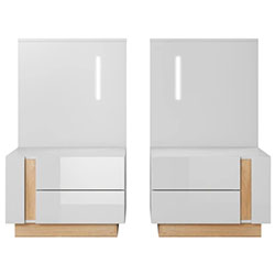 Фото Тумби приліжкові 2 шт. з підсвіткою Арко / Arco з 4 шухлядами 2S/60