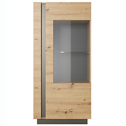 Фото Вітрина низька Арко / Arco 1-дверна 1D1W/72 Дуб Артизан + Графіт