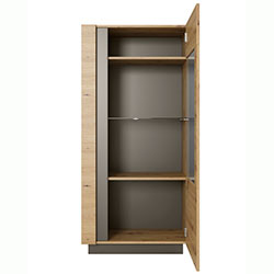 Фото Вітрина низька Арко / Arco 1-дверна 1D1W/72 Дуб Артизан + Графіт