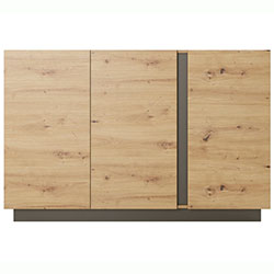 Комод Арко / Arco 3-дверний 3D/138 Дуб Артизан + Графіт