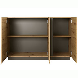 Фото Комод Арко / Arco 3-дверний 3D/138 Дуб Артизан + Графіт