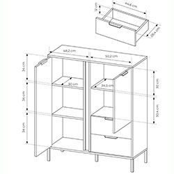 Фото Комод високий Ларс / Lars 2D2S/104