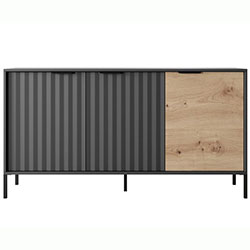 Комод Рейв / Rave 3D/153 Чорний + Дуб Артизан