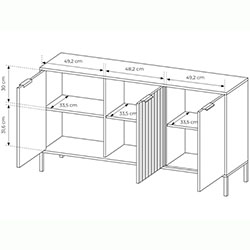 Фото Комод Рейв / Rave 3D/153 Беж + Вікінг