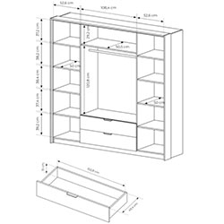 Фото Шафа для одягу Мілтон / Milton 4D2S/220