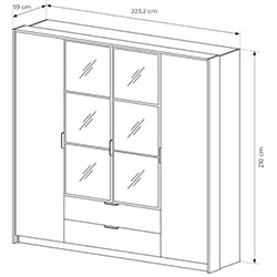 Фото Шафа для одягу Мілтон / Milton 4D2S/220