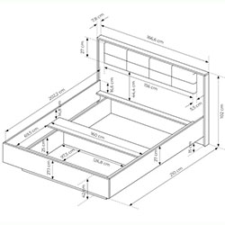 Фото Ліжко Мілтон / Milton 160х200 з м’яким узголів’ям
