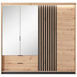 Шафа напівкупе для одягу Таллі / Tally з дзеркалом 4D2S/220