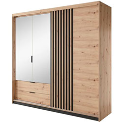 Фото Шафа напівкупе для одягу Таллі / Tally з дзеркалом 4D2S/220