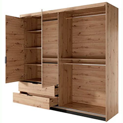 Фото Шафа напівкупе для одягу Таллі / Tally з дзеркалом 4D2S/220