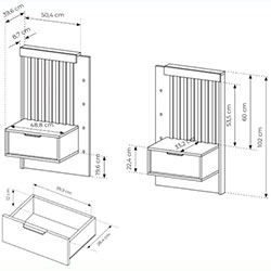 Фото Тумби приліжкові 2 шт. Таллі / Tally 1S/51