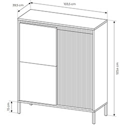Фото Комод високий Сенсо / Senso 3D Чорний