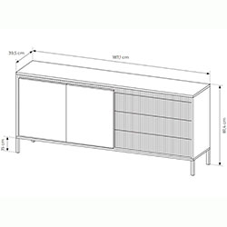 Фото Комод Сенсо / Senso 2D3S/187 Чорний