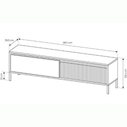 Фото Тумба під телевізор Сенсо / Senso 2D/187 Беж