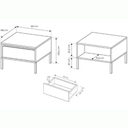 Фото Стіл журнальний Сенсо / Senso 68 Чорний