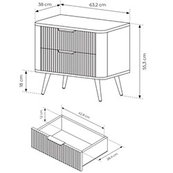 Фото Тумба приліжкова Ланте / Lante 2S Чорний
