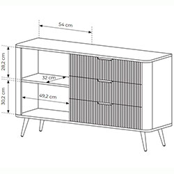 Фото Комод Ланте / Lante 1D3S/138 Чорний