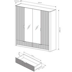Фото Шафа для одягу Ланте / Lante 4D2S/213 Беж