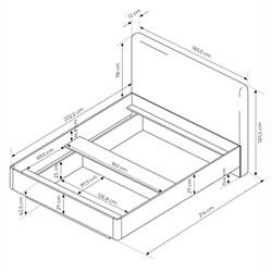 Фото Ліжко Ланте / Lante 160х200 з м’яким узголів’ям Беж