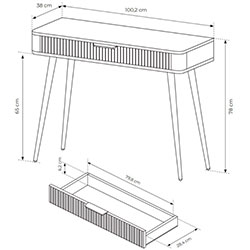 Фото Стіл туалетний Ланте / Lante 1S/100 Чорний