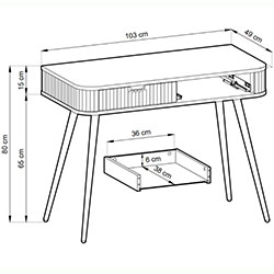 Фото Стіл туалетний Зова / Zova T103 Білий
