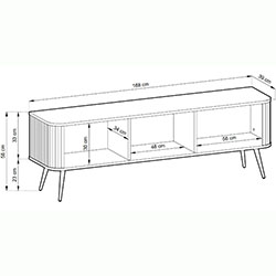 Фото Тумба під телевізор Зова / Zova RTV168 Білий