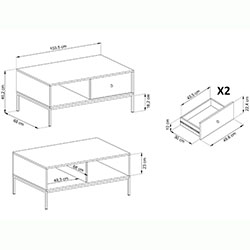 Фото Стіл журнальний Моно / Mono 2Ш ML104