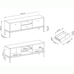 Фото Тумба під телевізор 2Д1Ш Моно / Mono MRTV154
