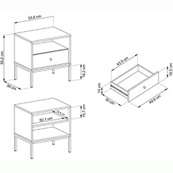 Фото Тумба приліжкова 1Ш Моно / Mono MS54