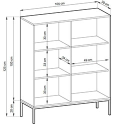 Фото Комод високий Нова / Nova 2Д K104 Кашемір