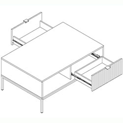 Фото Стіл журнальний Нова / Nova 2Ш L104 Сірий