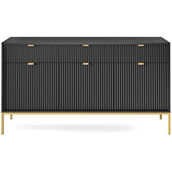 Комод Нова / Nova 3Д 3Ш KSZ154 Чорний