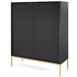 Фото Комод високий Нова / Nova 2Д K104 Чорний
