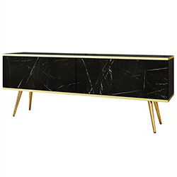 Тумба під телевізор Оро / Oro 2Д RTV135 Чорний Мармур Роял