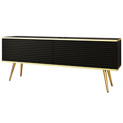 Тумба під телевізор Оро / Oro 2Д RTV135 MDF Чорний